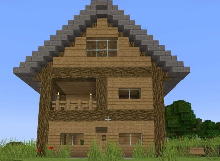 Holzhaus von vorne