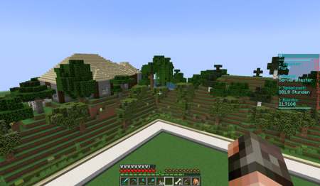 Erbauter Berg Hügel mit Haus