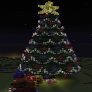 Weihnachtsbaum mit Beleuchtung