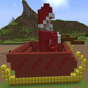 Weihnachtsmann von der Seite